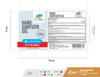 CIGREEN HAND SANITIZER GEL EN 500ml
